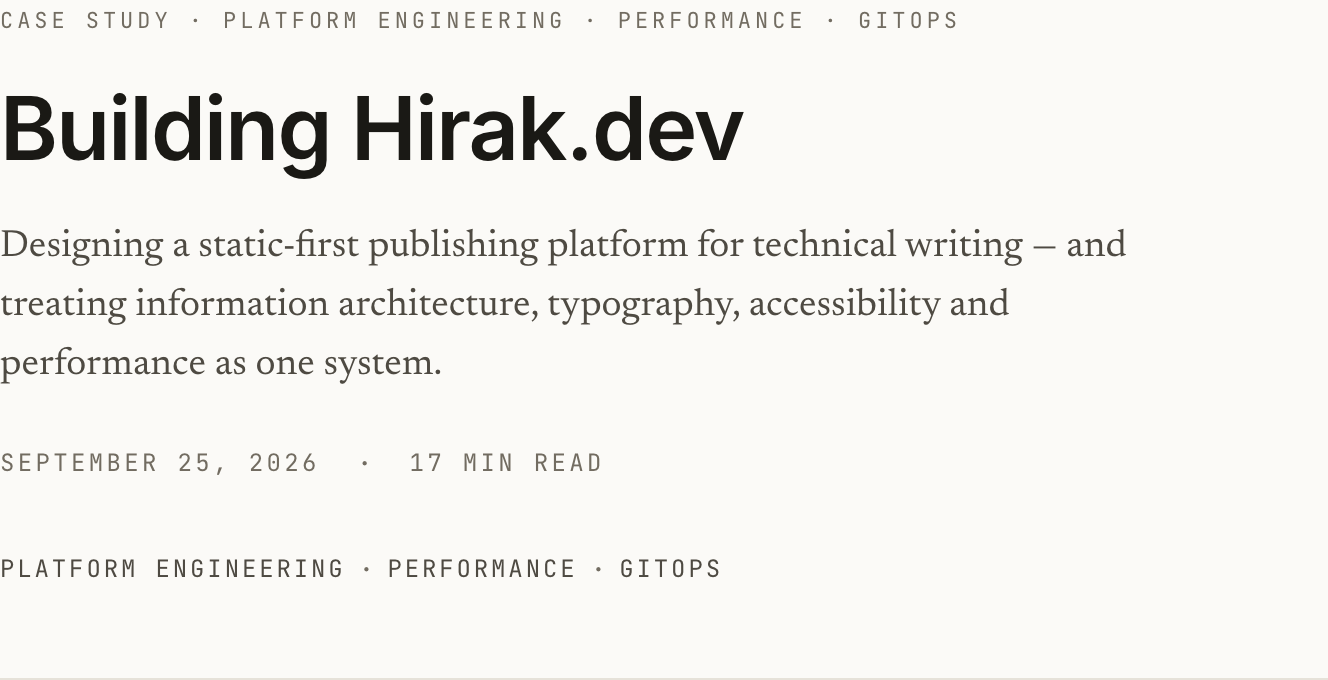 Article header showing the title, description, publication metadata, and topics.